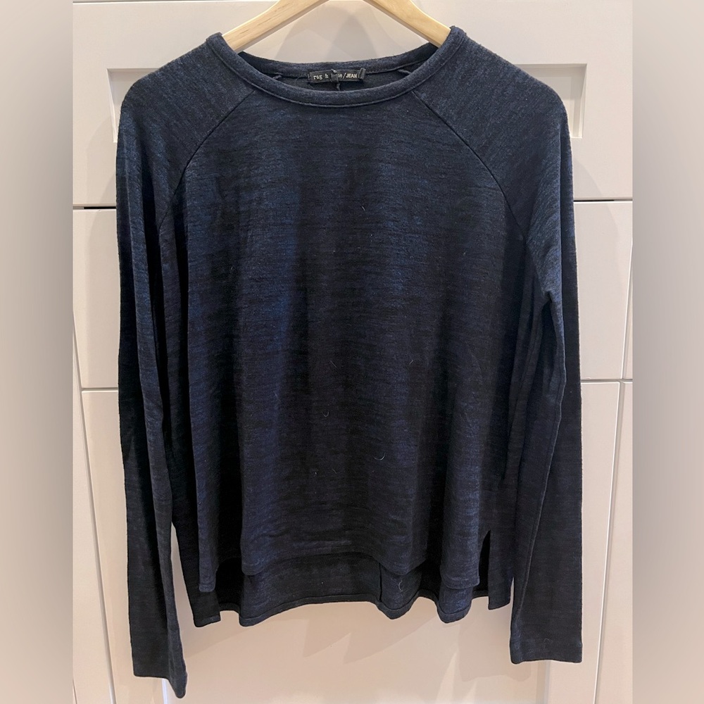 Rag & Bone Knit Long Sleeve Shirt - Size Small